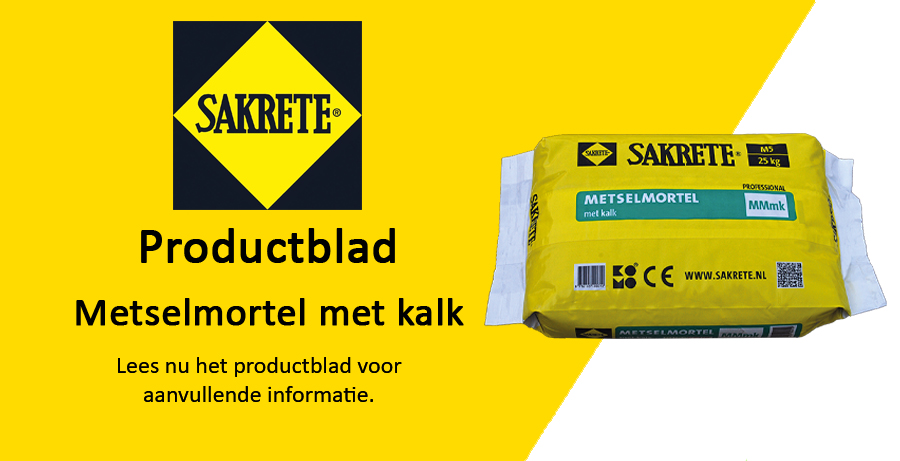 Sakrete Metselmortel met kalk - 25 kg Productblad