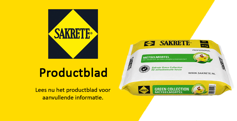 Sakrete Metselmortel zonder kalk Productblad