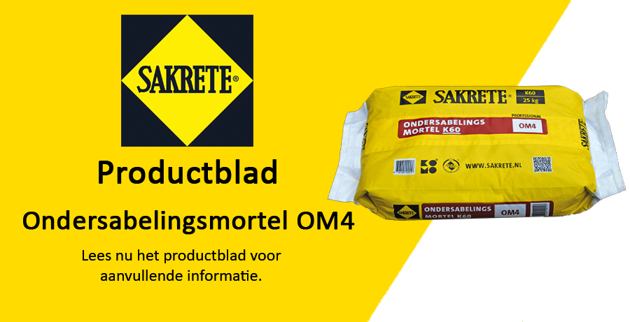 Sakrete Ondersabelingsmortel OM4 Productblad