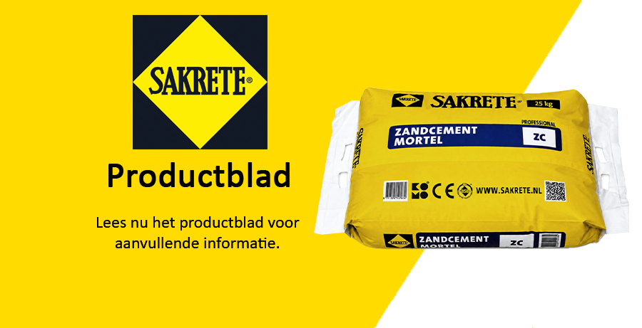 Sakrete Zandcement Mortel - 25 kg Productblad