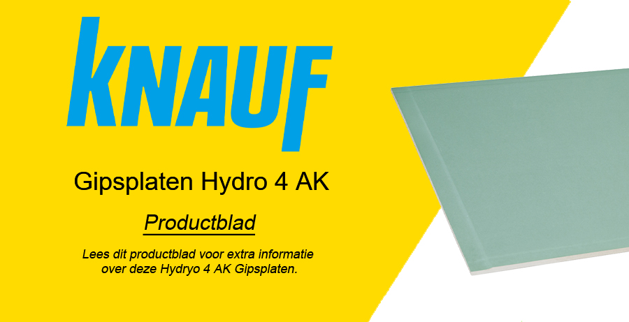Knauf Gipsplaten Hydro 4 AK Productblad