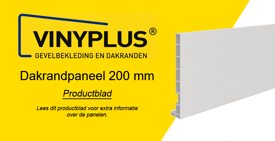 VinyPlus Dakrandpaneel 200 mm Productblad