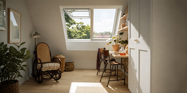 Schuin dakraam Velux sfeerafbeelding