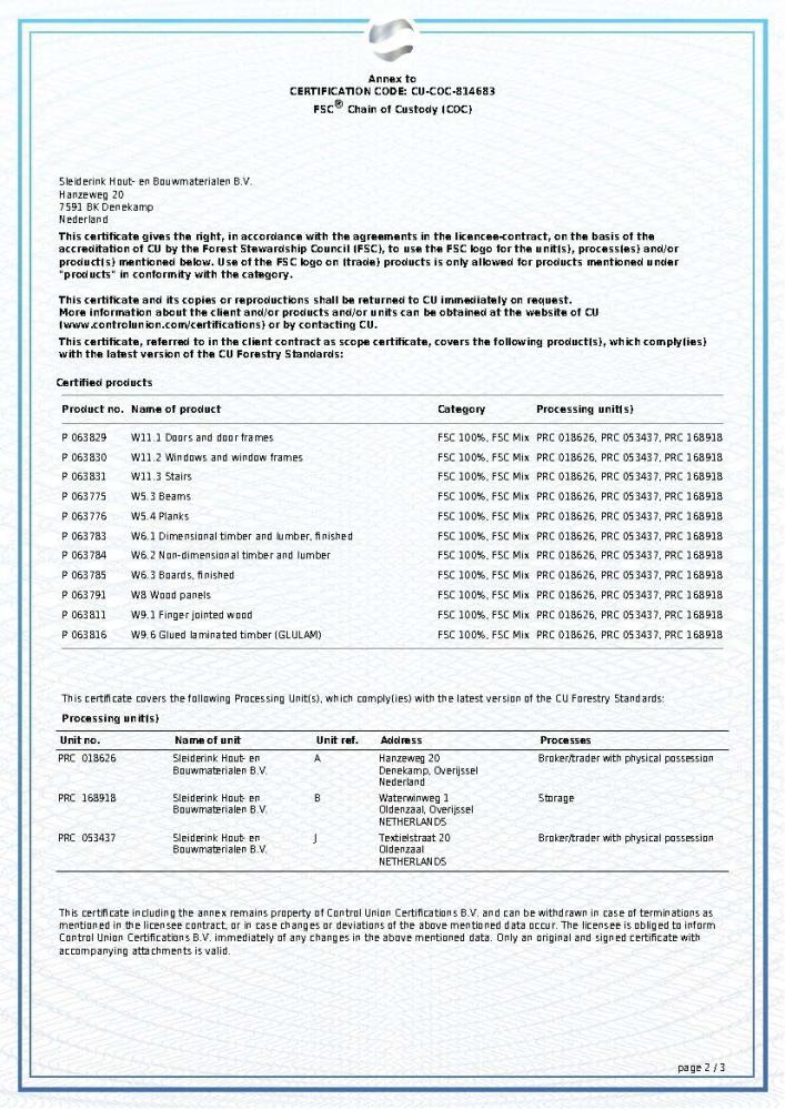 FSC certificaat 2