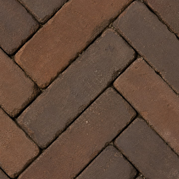Voorbeeld getrommelde gebakken klinker