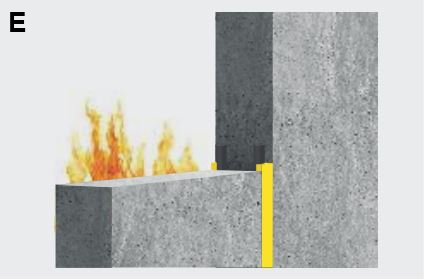 Voeg volledig gevuld met Bostik FP 404 Fire Retardant PU Foam