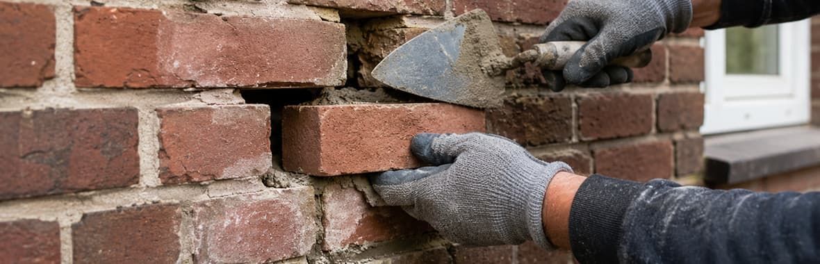 Bakstenen buitenmuur repareren