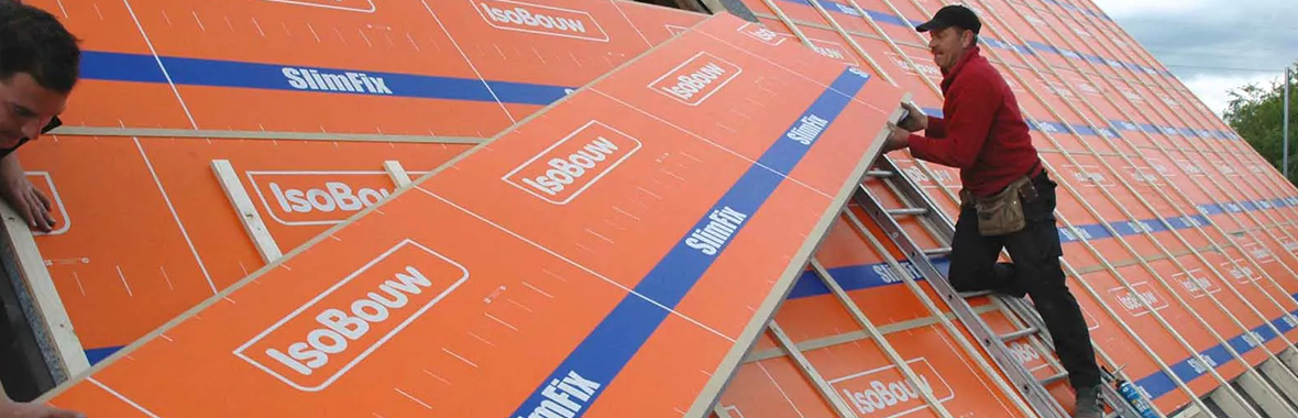 Een hellend dak isoleren met Isobouw Slimfix