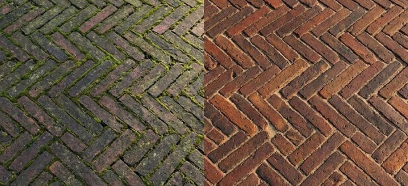 Gebakken klinkers schoonmaken