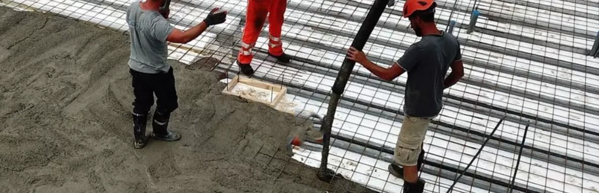 Broodjesvloer leggen met betonnen vloerbalken