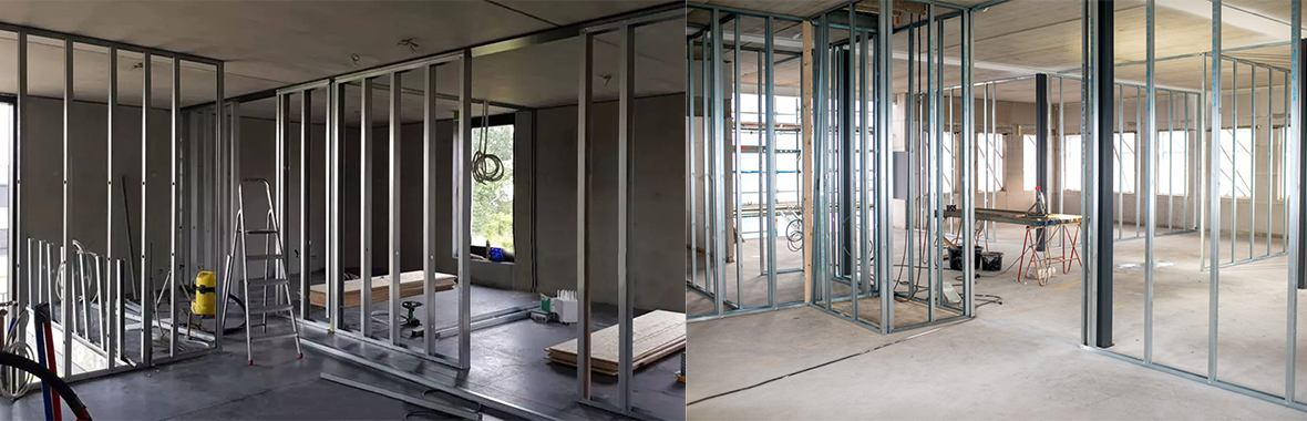 Metal Stud wand plaatsen