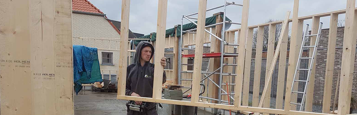 Opbouw houtskeletbouw wand 