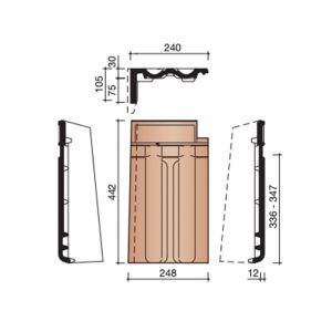 Koramic Standard Mulden Gevelpan Links (7080)