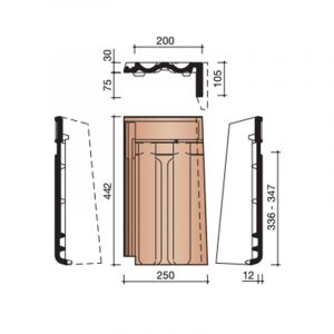 Koramic Standard Mulden Gevelpan Rechts (7090)