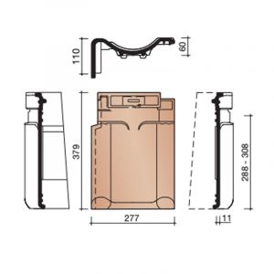 Koramic VHV Vario Gevelpan Links (7080)