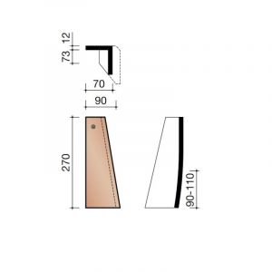 Koramic Leipan 301 Halve Gevelpan Rechts - Amarant Engobe (848)