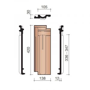 Koramic Standard Mulden Halve Pan