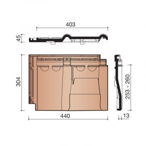 Koramic Tuile du Nord Opalys Ventilatiepan