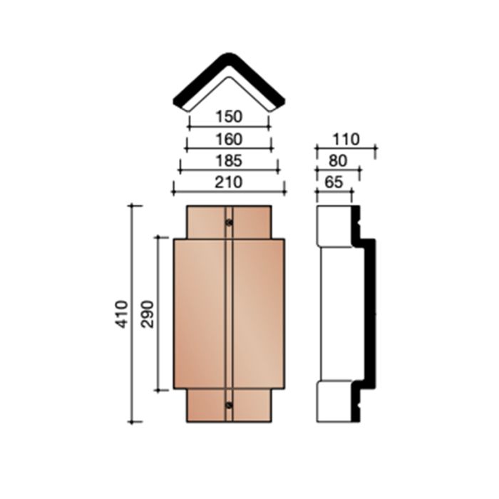 Koramic Hoekige Beginvorst Zonder Kopplaat Leipan 301
