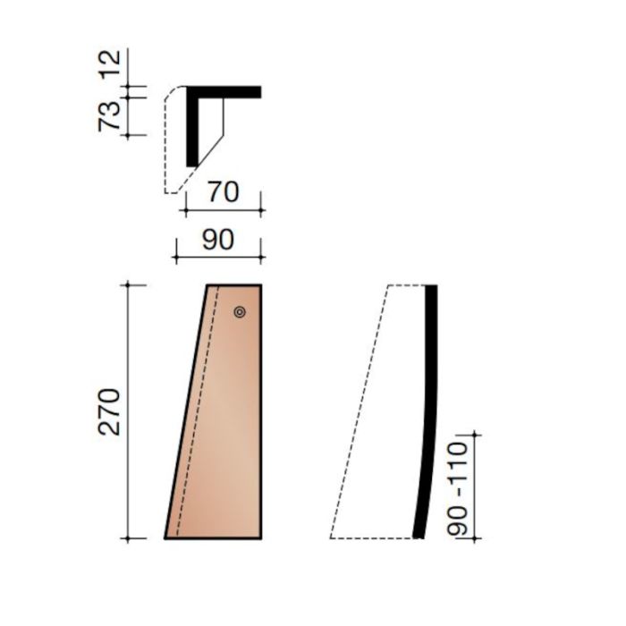 Koramic Leipan 301 Halve Gevelpan Links Koramic Leipan 301 Halve Gevelpan Links