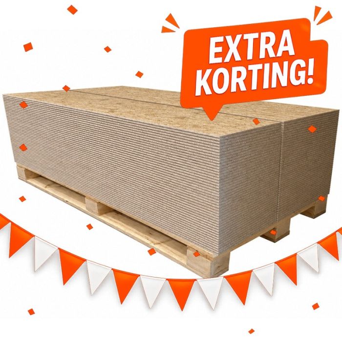 OSB 3 Plaat Palletvoordeel - 11 mm - 2440x610 Rechte Kant (119,07 m²) Hoofdafbeelding WK OSB 3 Plaat Palletvoordeel - 11 mm - 2440x610 Rechte Kant (119,07 m²) Hoofdafbeelding WK