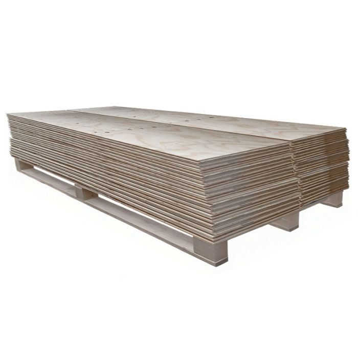 Radiata Pine Underlayment Halve Plaat Palletvoordeel - 18 mm - 2440x610 Mes en Groef HR Pallet halve platen