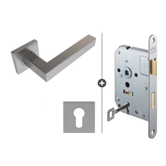 Skantrae Hang- en Sluitwerkpakket Squared 20 Regular - Klavierslot - RVS (2061) pakket