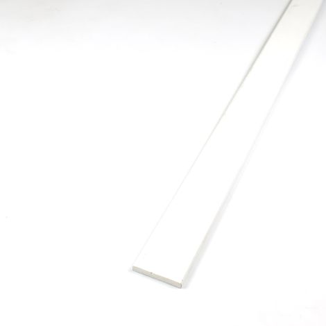 Hardhouten Koplat Wit Gegrond Met Rechte Kanten - 12x68x4900 mm