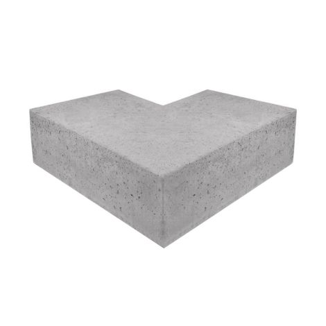 Oud Hollandse Hoekstuk Traptrede 90° buiten - 40x20 cm