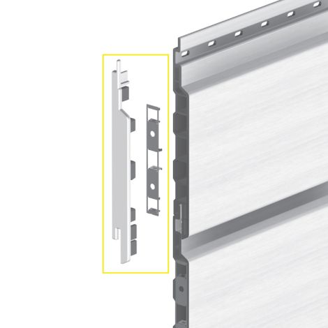 Keralit Eindkap links voor sponningdeel 143 mm Staalblauw  (classic colours) (bestelnr. 2860)