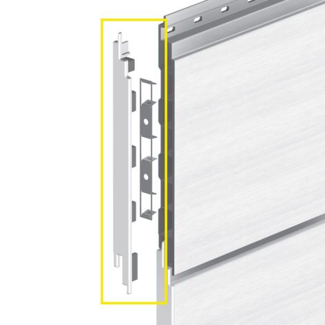 Keralit Eindkap links voor sponningdeel 190 mm Staalblauw  (classic colours) (bestelnr. 2884)