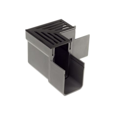 ACO Slimline Hoekstuk Zwart