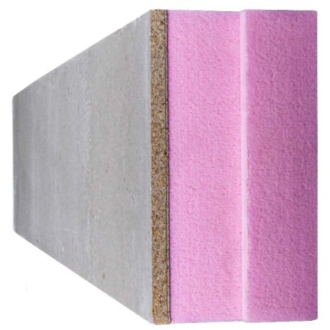 Geïsoleerde Kantplank XPS 1250x150x100 + 10 mm grijs HR