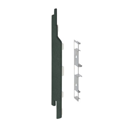 Keralit Eindkap links voor sponningdeel 143 mm Donkergroen  (classic colours) (bestelnr. 2860)