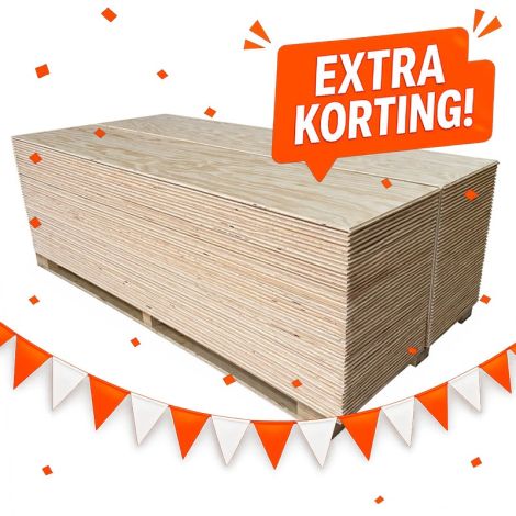 Elliottis Pine Underlayment Halve Plaat Palletvoordeel WK