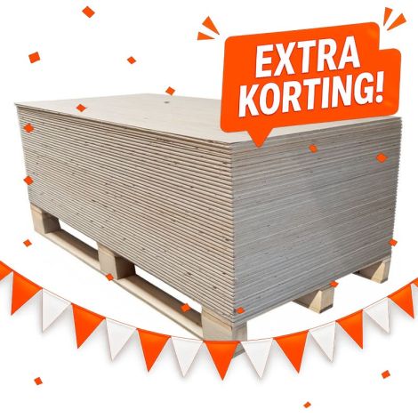 Fins Vuren Underlayment Palletvoordeel - 18 mm - 2440x1220 Mes en Groef HR Pallet volle platen MG
