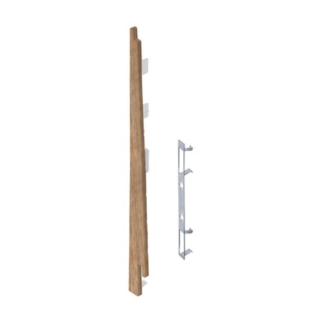 Keralit Eindkap links voor potdeksel 177 mm Natuur Eiken (modern eiken) (bestelnr. 2874)