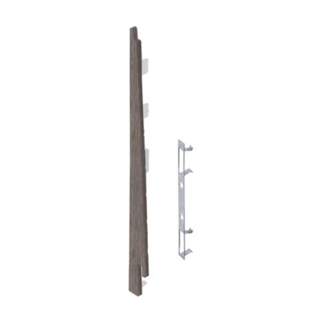 Keralit Eindkap links voor potdeksel 177 mm Taupe Eiken (modern eiken) (bestelnr. 2874)