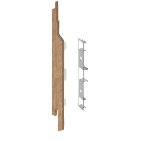 Keralit Eindkap links voor sponningdeel 143 mm Natuur Eiken (modern eiken) (bestelnr. 2860)