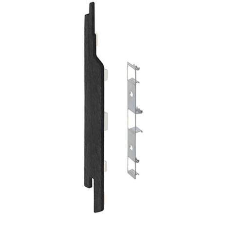 Keralit Eindkap links voor sponningdeel 143 mm Zwart Eiken (modern eiken) (bestelnr. 2860)