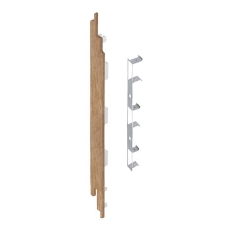 Keralit Eindkap links voor sponningdeel 190 mm Natuur Eiken (modern eiken) (bestelnr. 2884)