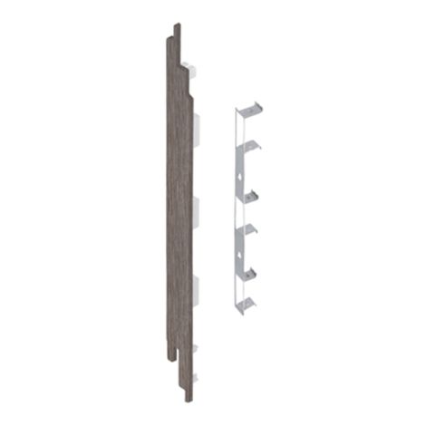 Keralit Eindkap links voor sponningdeel 190 mm Taupe Eiken (modern eiken) (bestelnr. 2884)