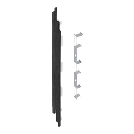 Keralit Eindkap links voor sponningdeel 190 mm Zwart Eiken (modern eiken) (bestelnr. 2884)