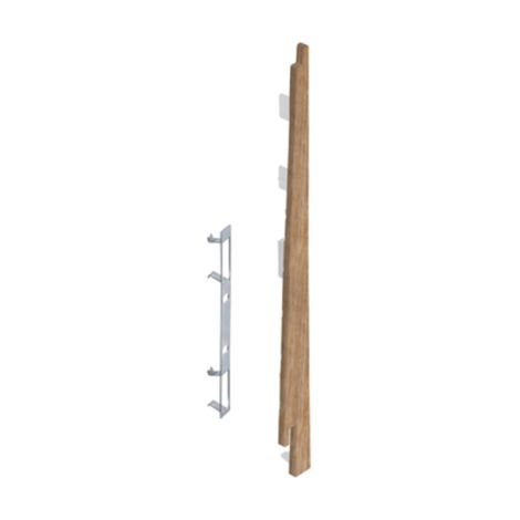 Keralit Eindkap rechts voor potdeksel 177 mm Natuur Eiken (modern eiken) (bestelnr. 2875)