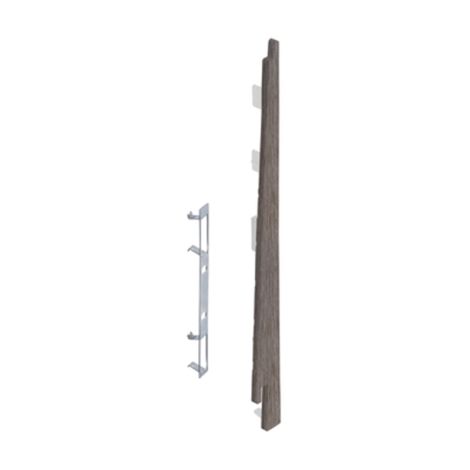 Keralit Eindkap rechts voor potdeksel 177 mm Taupe Eiken (modern eiken) (bestelnr. 2875)