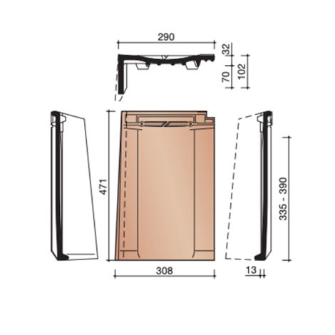 Koramic Jura Nova Gevelpan Links (7080)
