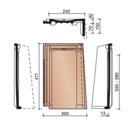 Koramic Jura Nova Gevelpan Rechts (7090)