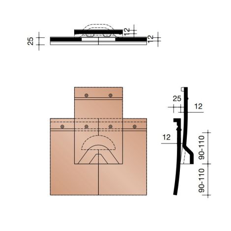 Koramic Leipan 301 Ventilatiepan - Amarant Engobe (848)