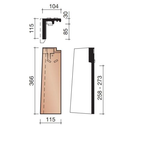 Koramic Vauban Halve Gevelpan Links