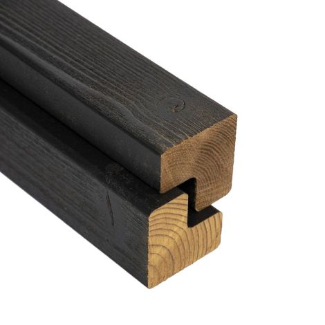 ModiWood Hoekprofiel Bi/Bu Zwart 42x42 mm Hoofdafbeelding